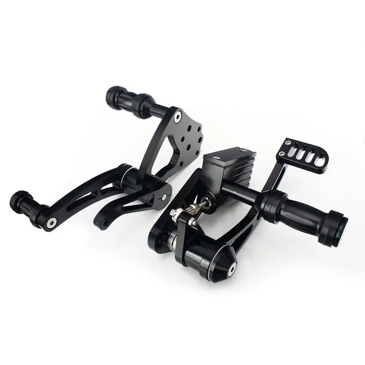 Black BIKINGBOY для Harley Davidson SOFTAIL 84 85 86 87 88 89-99 переднее управление задние комплекты подножки для мотогонок - Цвет: Black