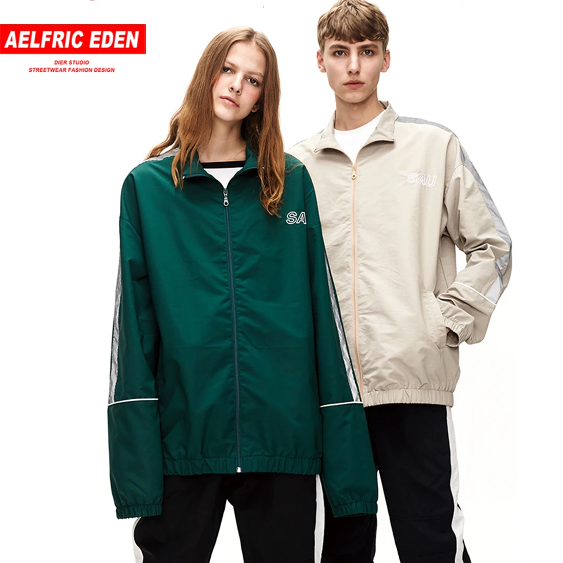 Aelfric Eden винтажная цветная мужская куртка на молнии Мужская ветровка пальто в
