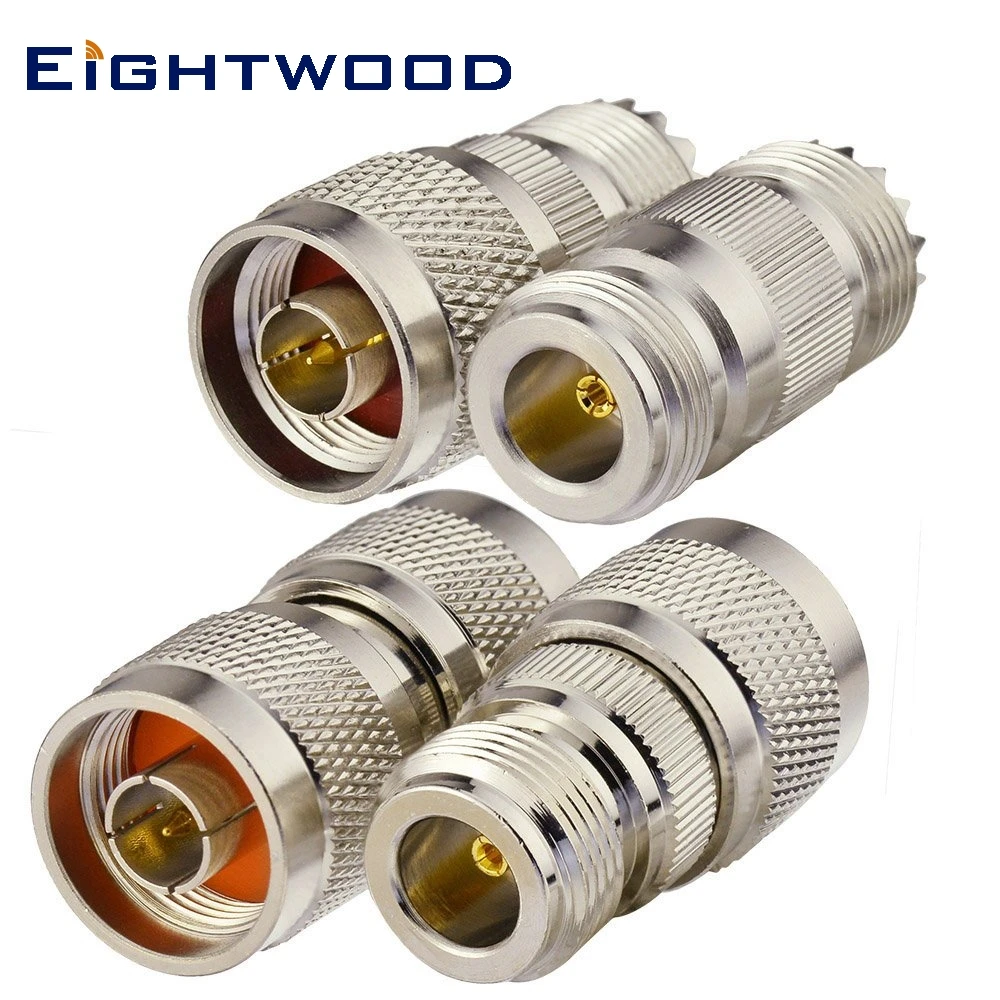 

Eightwood N Type Male/Female to UHF PL-259/SO-239 (Male/Female) Straight RF Coaxial Adapter Kit 4 Type For Baofeng CB Radio