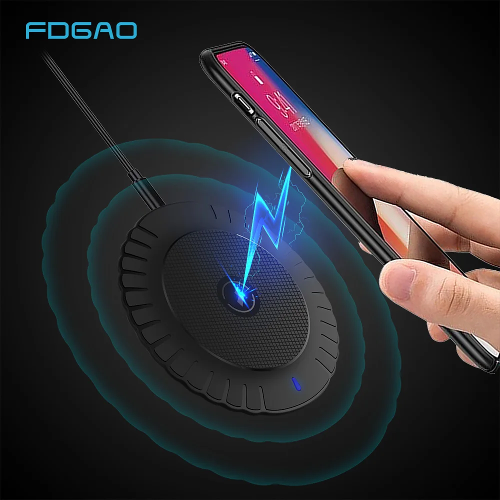 Беспроводное зарядное устройство FDGAO Qi для iPhone X R XS Max 8 Xiaomi Mix 2s 3 USB настольное Samsung