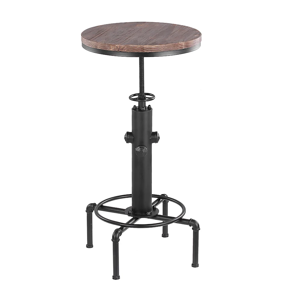 IKayaa круглая стойка из сосны для паба барного столика с регулируемой высотой