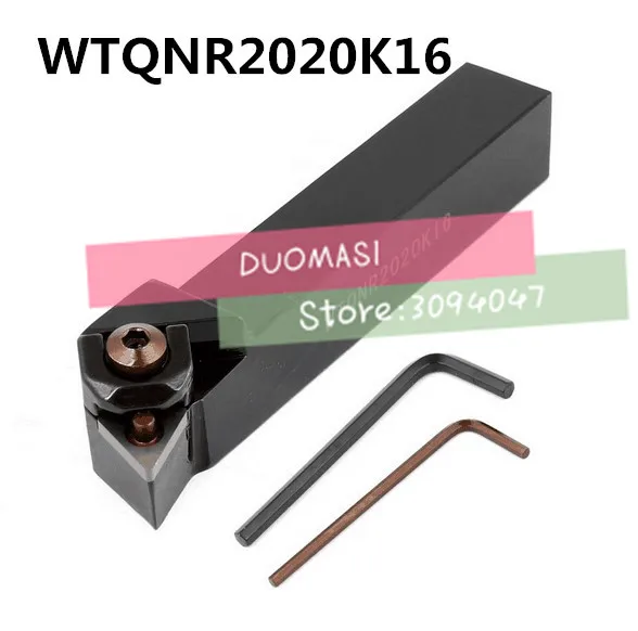 

WTQNR2020K16 20*20 мм токарный станок для резки металла токарный станок с ЧПУ токарные инструменты Внешний токарный инструмент держатель W-Type WTQNR/L