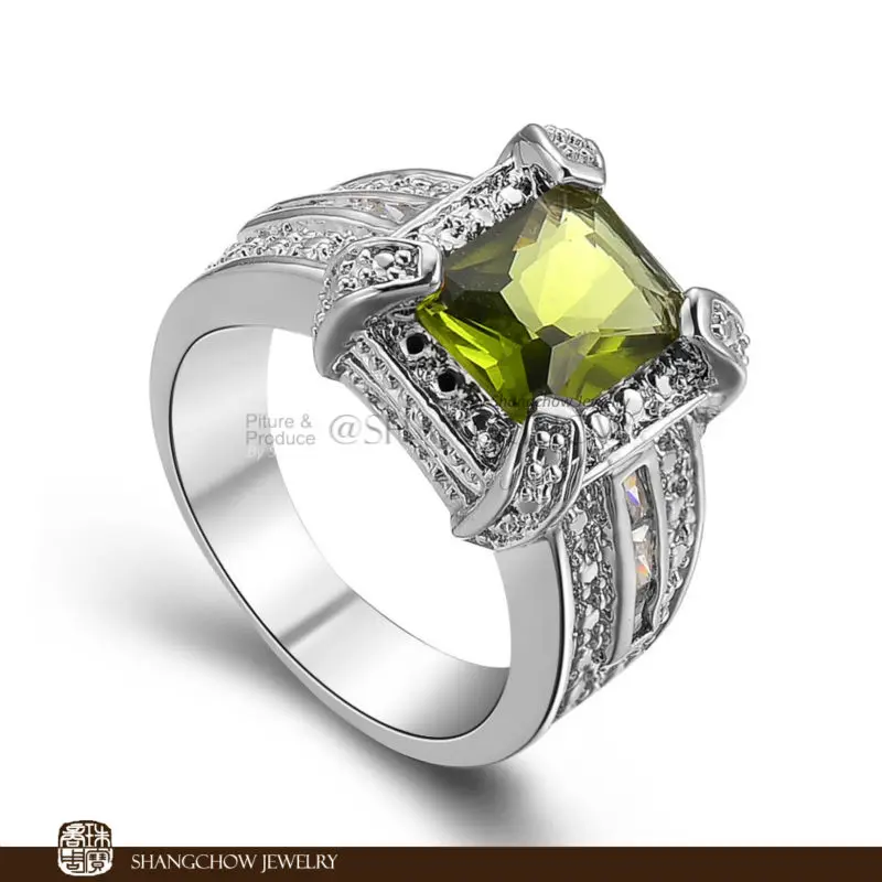 Новинка! Винтажное модное ювелирное изделие кварцевый перидот серебро 925 пробы