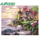Набор для рисования по номерам на холсте, 40x50 см, без рамки, картина AZQSD, Морской Маяк