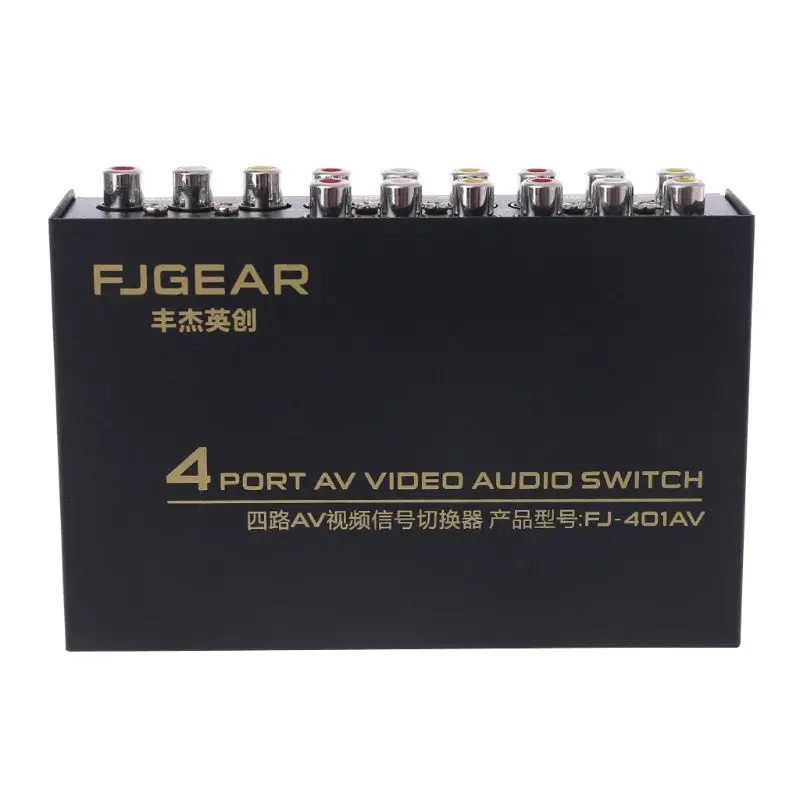 4-портовый вход 1 Выход Аудио Видео AV RCA переключатель Селекторный ящик Новый 2019 |