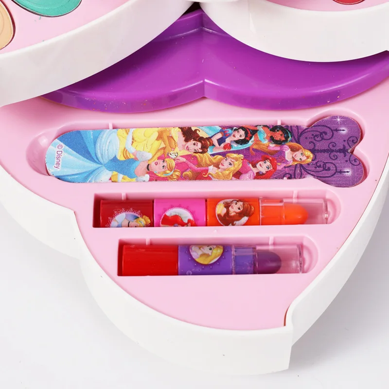 Модные игрушки Disney для ролевых игр Детская косметика коробка макияжа подарок