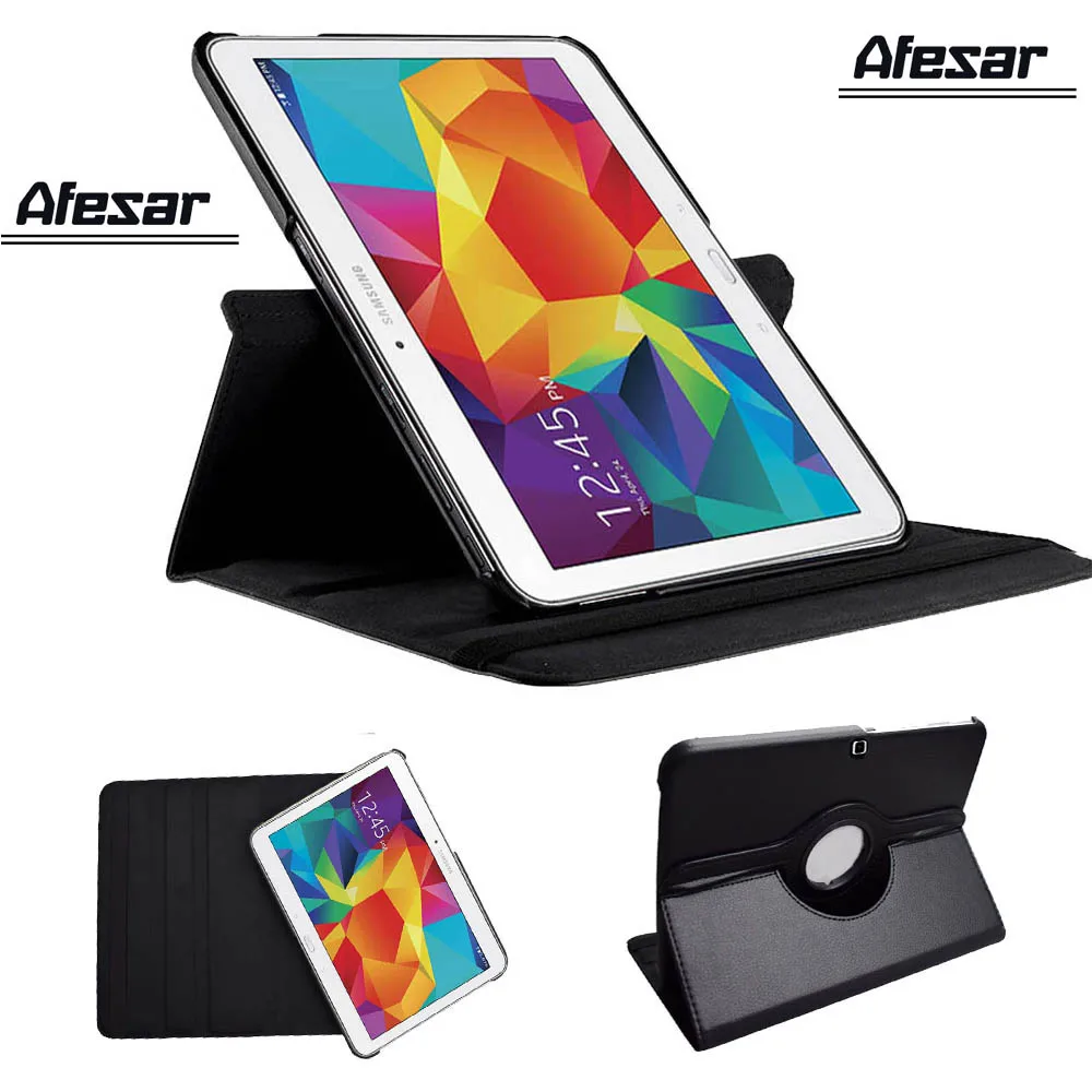 

sm T530 T531 T535 Rotating Multi angels stand case cover for Samsung Galaxy TAB 4 10.1 smart leather case with sleep&awake