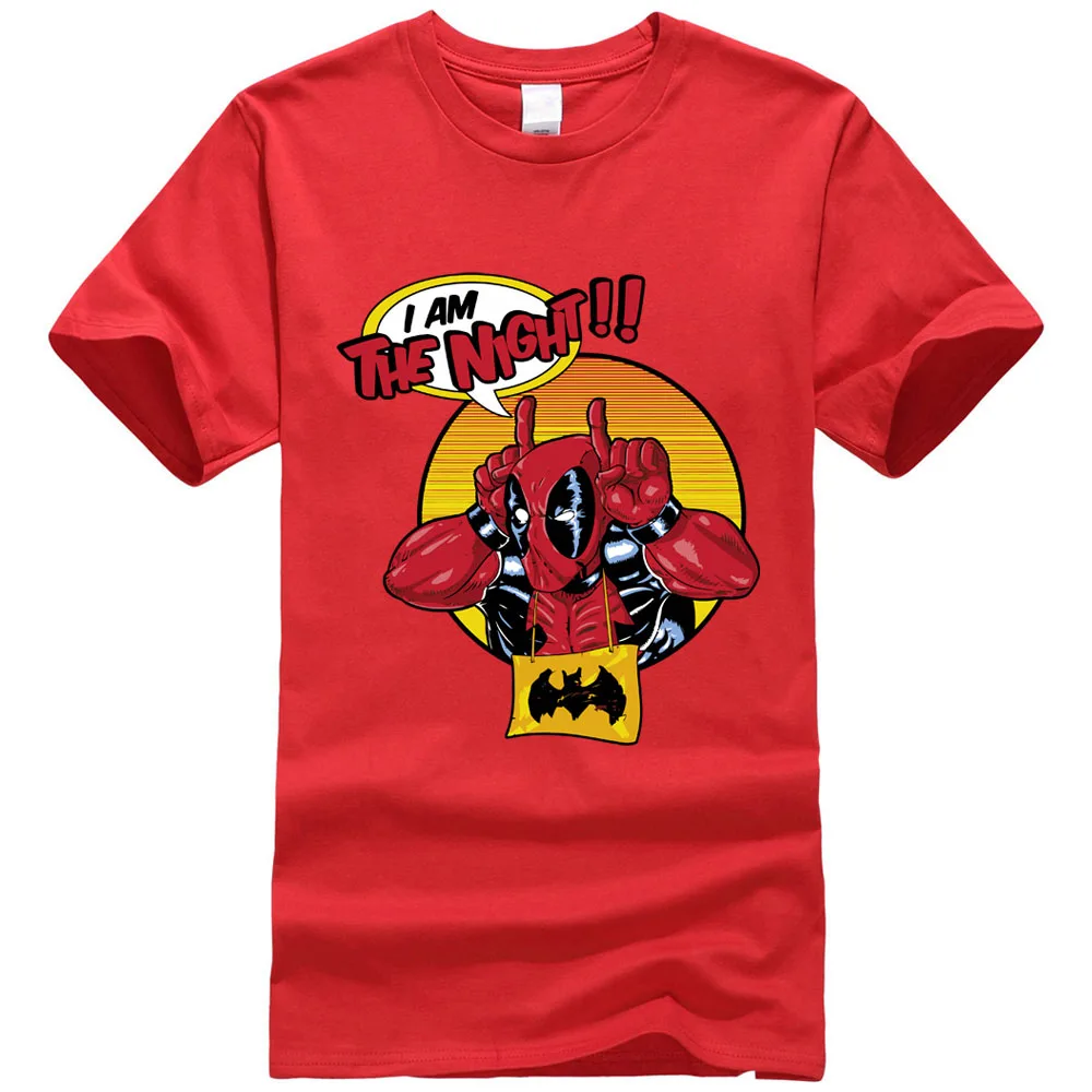 С круглым вырезом Хлопок Уличная Camisetas 2019 Лето Дэдпул мультфильм футболка