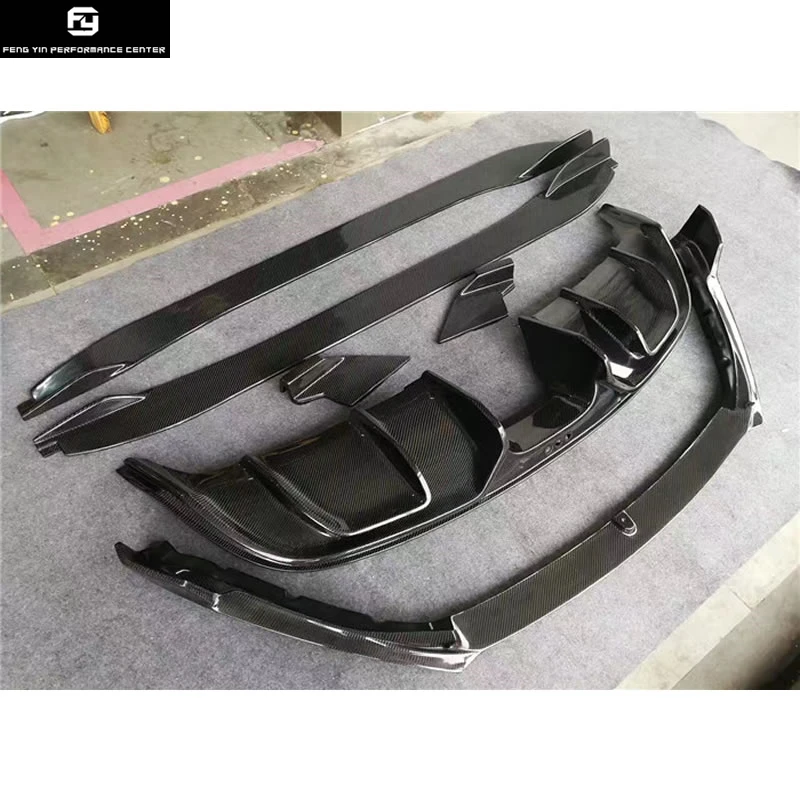F-TYPE углеродного волокна заднего бампера Диффузор боковые юбки переднего бампера губы для Jaguar F-TYPE наборы кузова автомобиля
