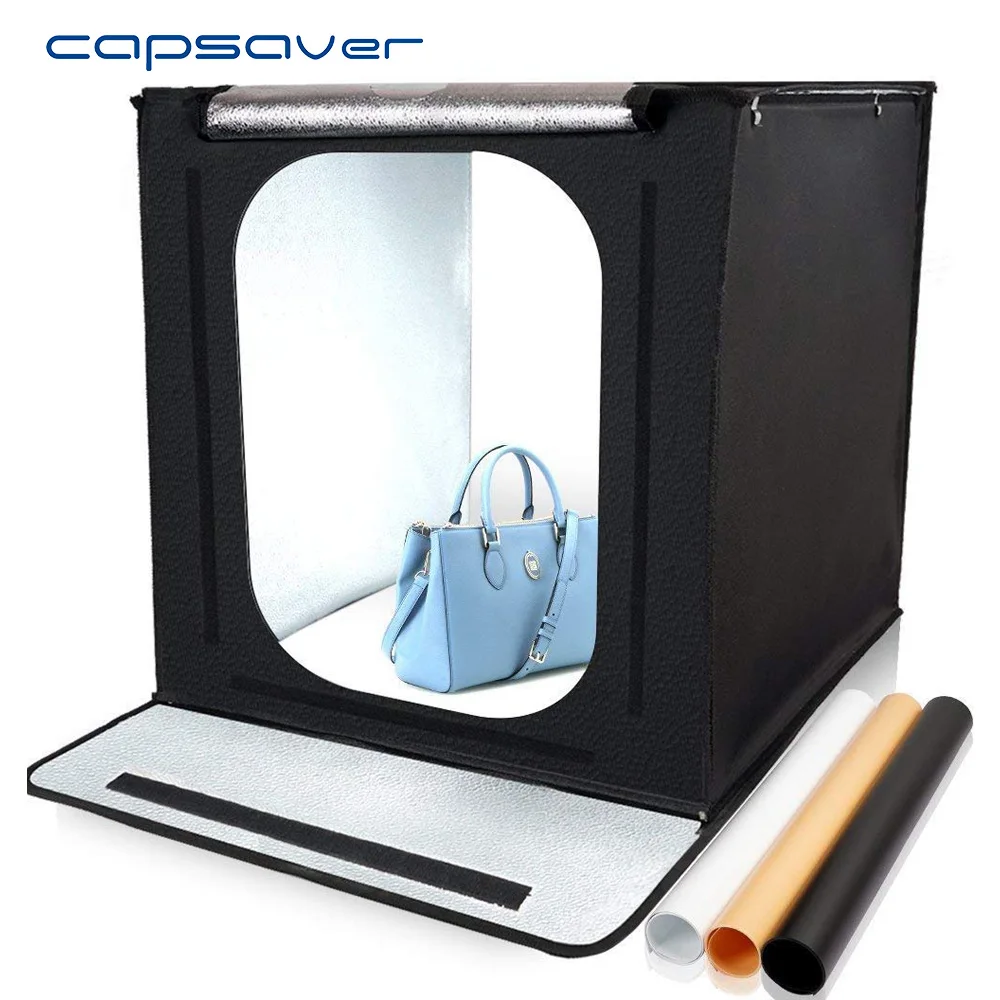 Capsaver F40 40*40 см светодиодный светильник, портативный складной светильник, фотостудия, светильник, палатка, фоны для фотосъемки ювелирных изделий, софтбокс