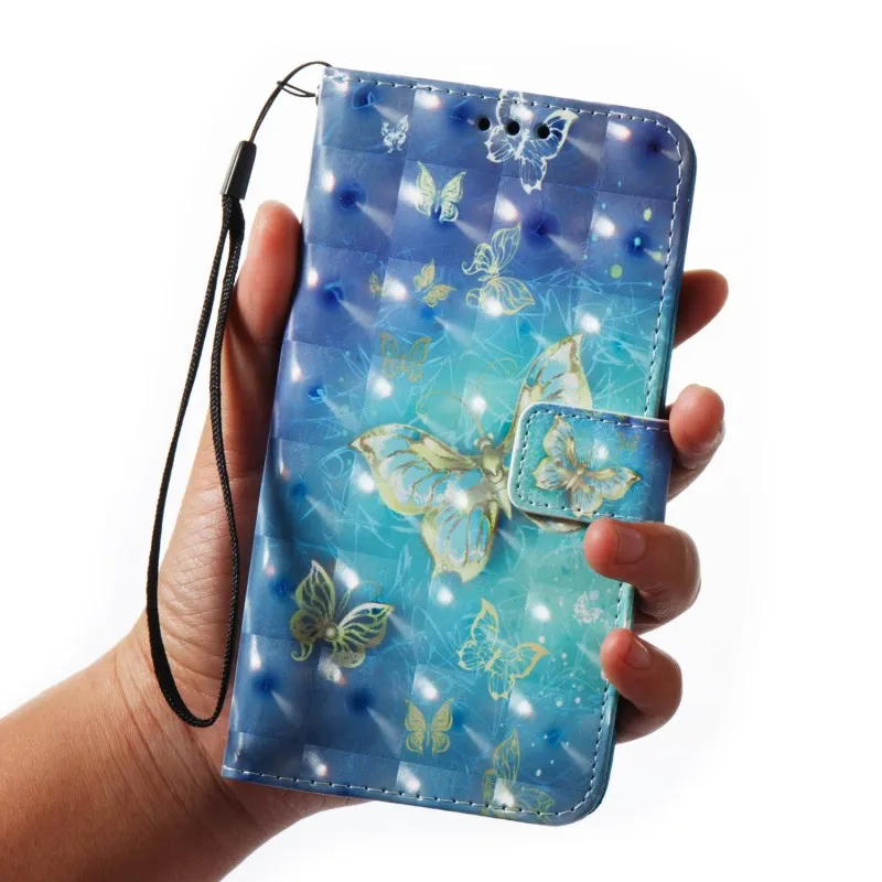 Чехол-бумажник с 3d-изображением откидной кожаный чехол для Funda Xiaomi Redmi Note 4 note 4X Coque