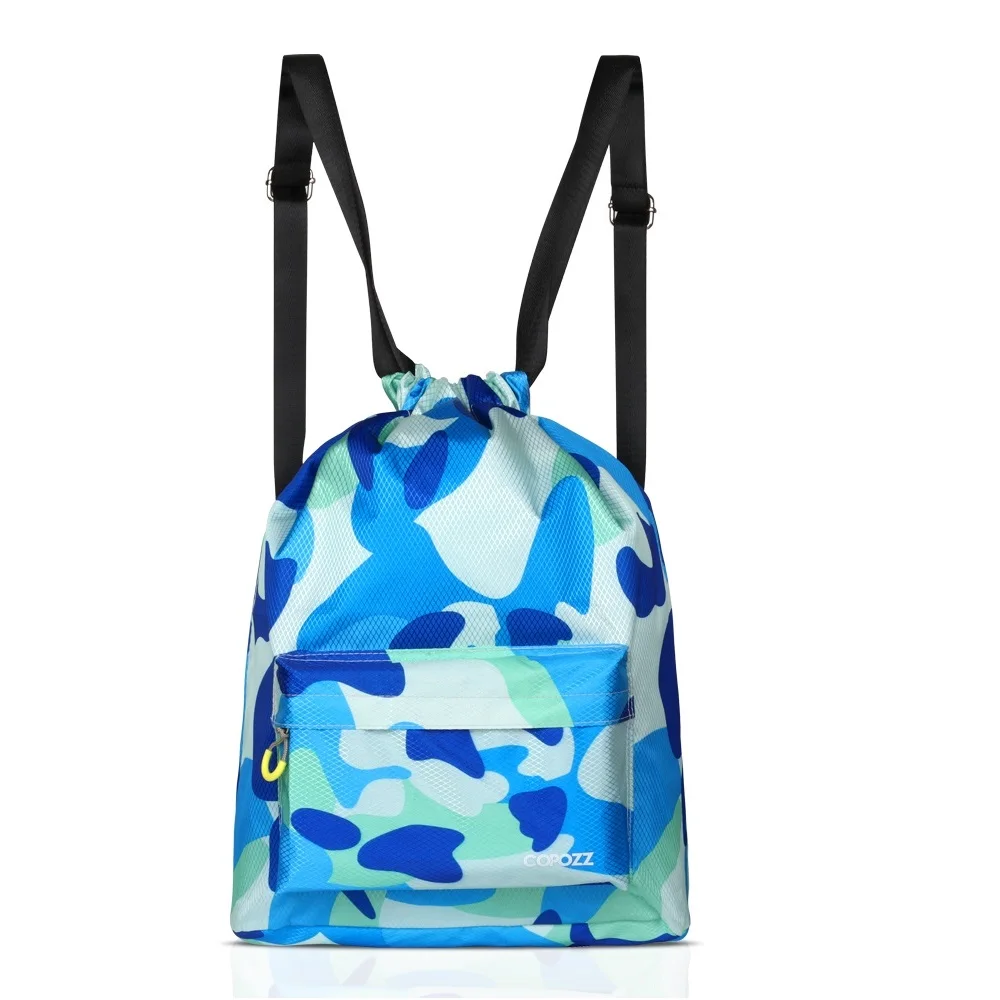 camouflage blue Copozz большая емкость влажная сухая разделительная сумка Открытый водонепроницаемый спортивный плавающий походный тренировочный рюкзак для плавания сухие сумки - Цвет: camouflage blue