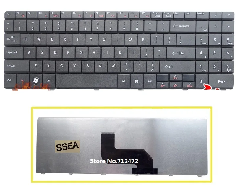 

SSEA New US Keyboard English for Gateway NV52 NV53 NV54 NV56 NV58 NV73 NV74 NV78 NV59 NV79