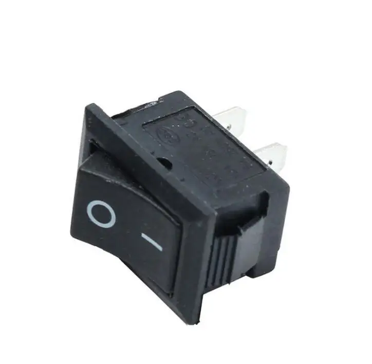 5 шт. мини переключатель 6A-10A 250V KCD1-101 2Pin оснастки кнопка вкл/выключения кулисный переключатель 21*15 мм черный кнопочный переключатель