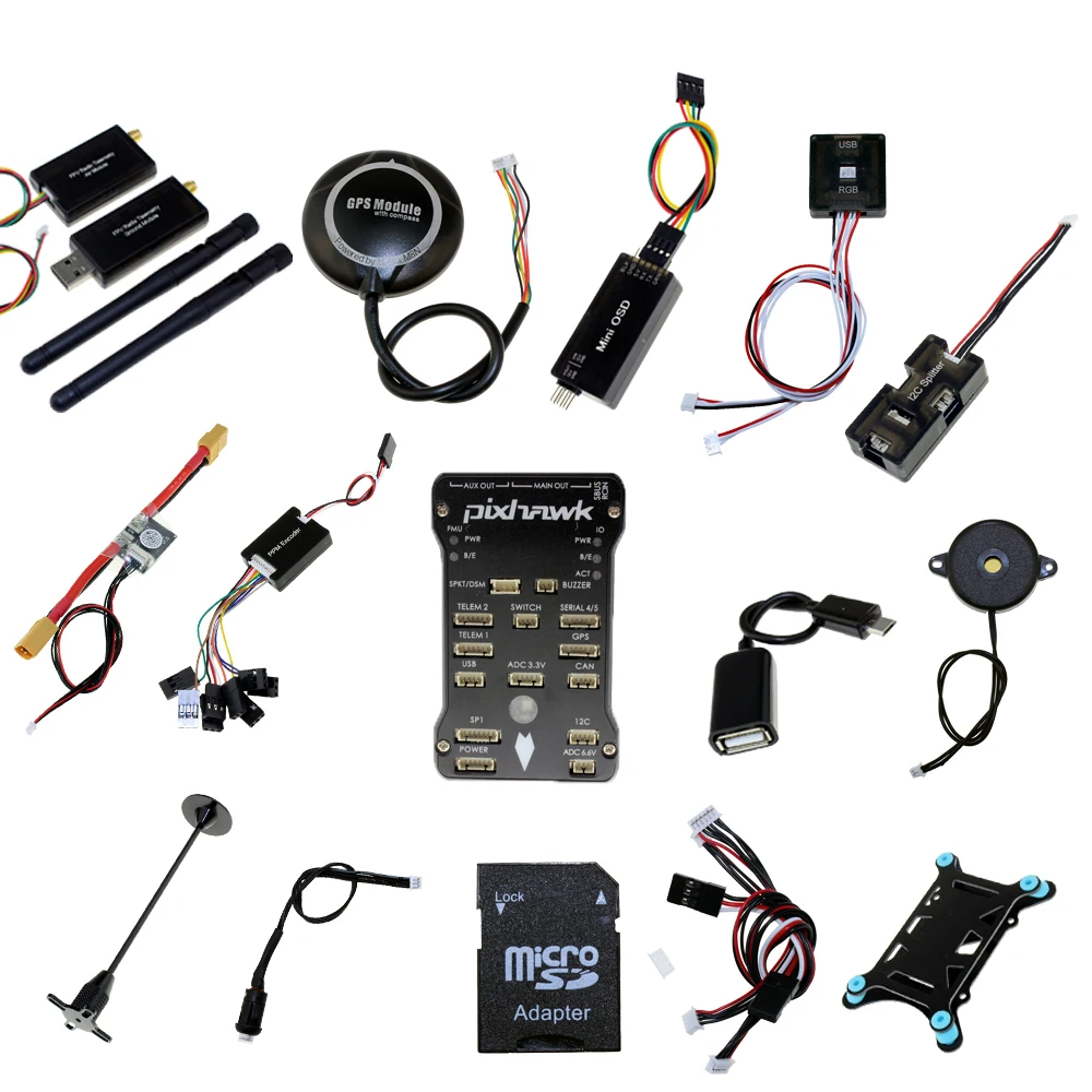 Контроллер полета Pixhawk PX4 PIX 2.4.8 Контролер полетов + NEO M8N GPS OSD Мощность модуль 3DR
