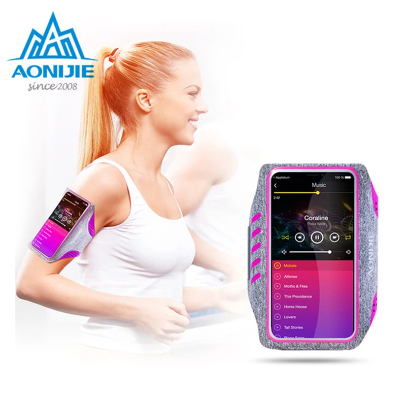AONIJIE E845Universal Arm Bag Чехлы для iPhone 6 дюймов кошелек монет спортивный Чехол мобильного