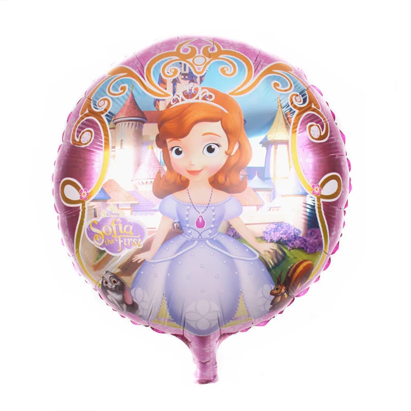 Balloon-1pcs Дисней София Первый пластиковый стол Принцесса София бумажный стаканчик, тарелка детский душ ребенок день рождения семья поставка украшений для вечеринок - Цвет: Balloon-1pcs