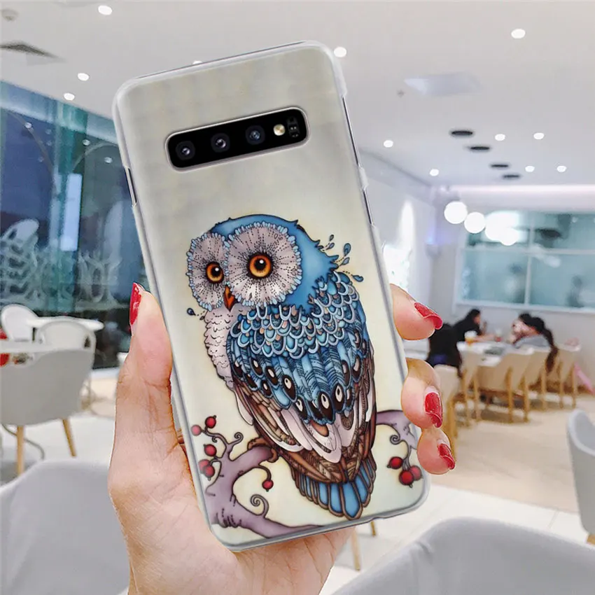 Чехол для телефона с изображением совы Samsung Galaxy S10e S10 S20 + Ultra S7 S8 S9 Plus Note 8 9 10 5G