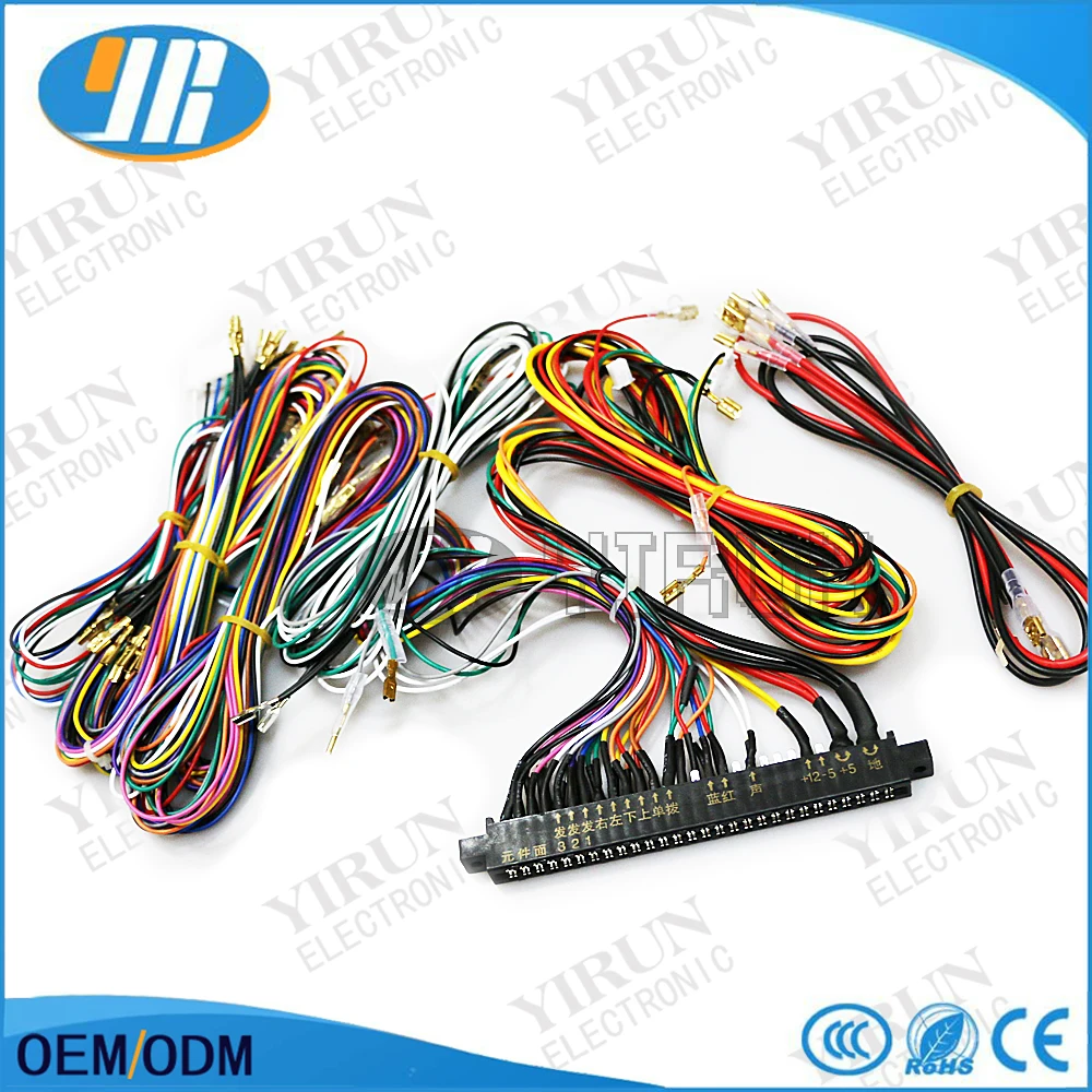 Набор для аркадных игр JAMMA 60 в 1 2 джойстика HAPP 4/8 way и 14 американских кнопок MAME