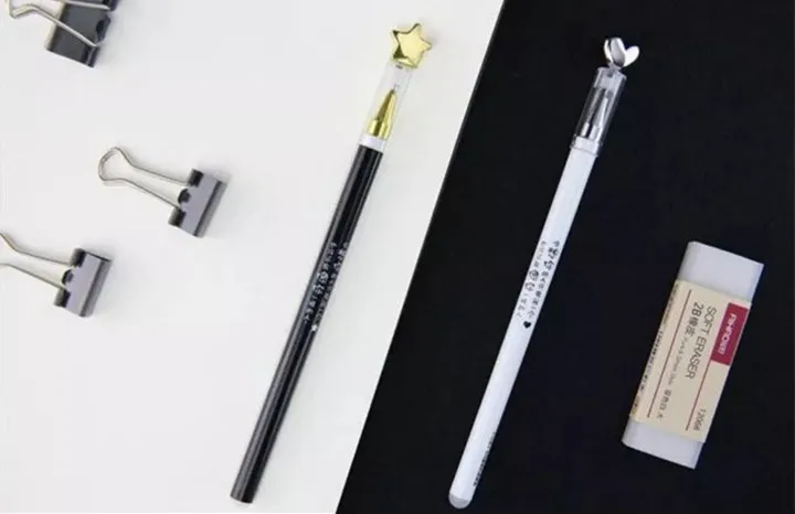AIHAO Новое поступление простая дизайнерская шапочка 12 шт./лот ластик гладкая пишущая ручка для товары для школьников