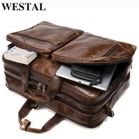 westal mens travel bag leather duffleweekend bag mens leather overnightluggage bag leather large capacity travel duffel bags