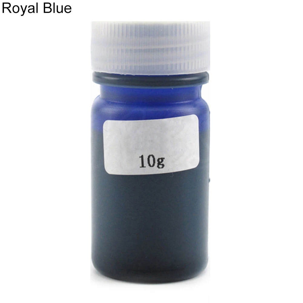 Royal Blue 10 цветов 10 г эпоксидный УФ-краситель из смолы цвет муравьиная смола пигмент смешанный цвет DIY ремесло ручная работа быстросохнущие нетоксичные поделки - Цвет: Royal Blue