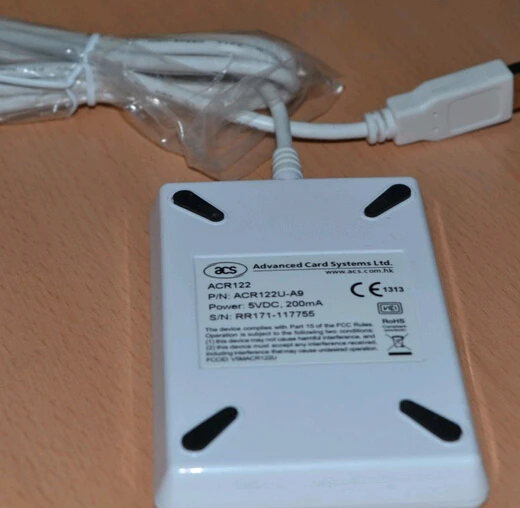 13 56 МГц ACR122U кард ридер ISO14443 ридер/писатель rfid ридер|nfc card reader|rfid readeracr122u nfc |