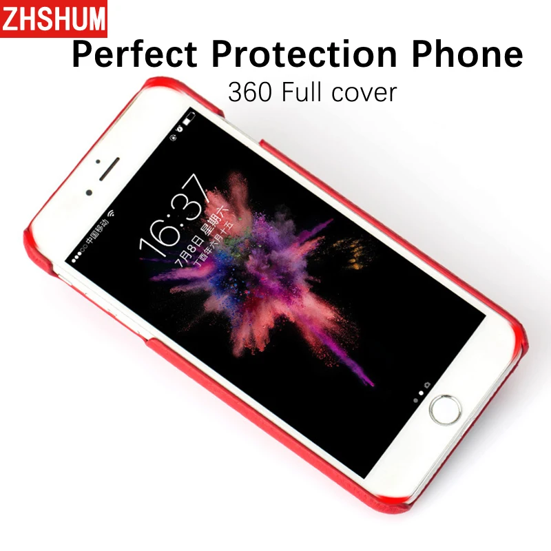 Mix Color Genuine Leather Case For Iphone X 8 7 Plus XS MAX XR 6S 6 10 Skin Luxury Handmade Full Back Cover for 5 SE |