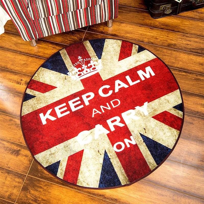 CIGI Home Round Mat Bedroom Bathing Room Living Kitchen Geometrical Pattern Anti Skid Floor Carpet Washable Door | Дом и сад