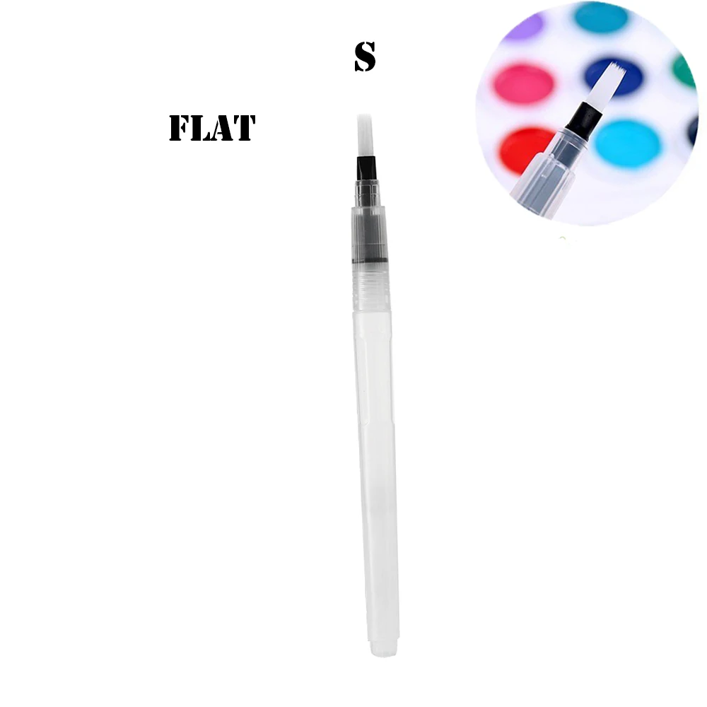 Flat Tip (S) 1/3 шт. практика каллиграфии торт картина для декора акварель кисти пилот чернил многоразового водный маркер, инструменты для украшения торта - Цвет: Flat Tip (S)