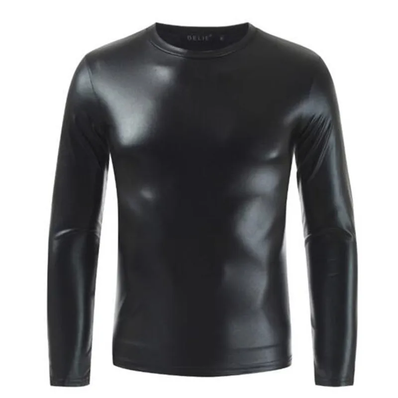 Men t shirt 2021 new long sleeved tshirt men's O neck fashion gold silver shiny t-shirts streetwear camisetas hombre | Мужская