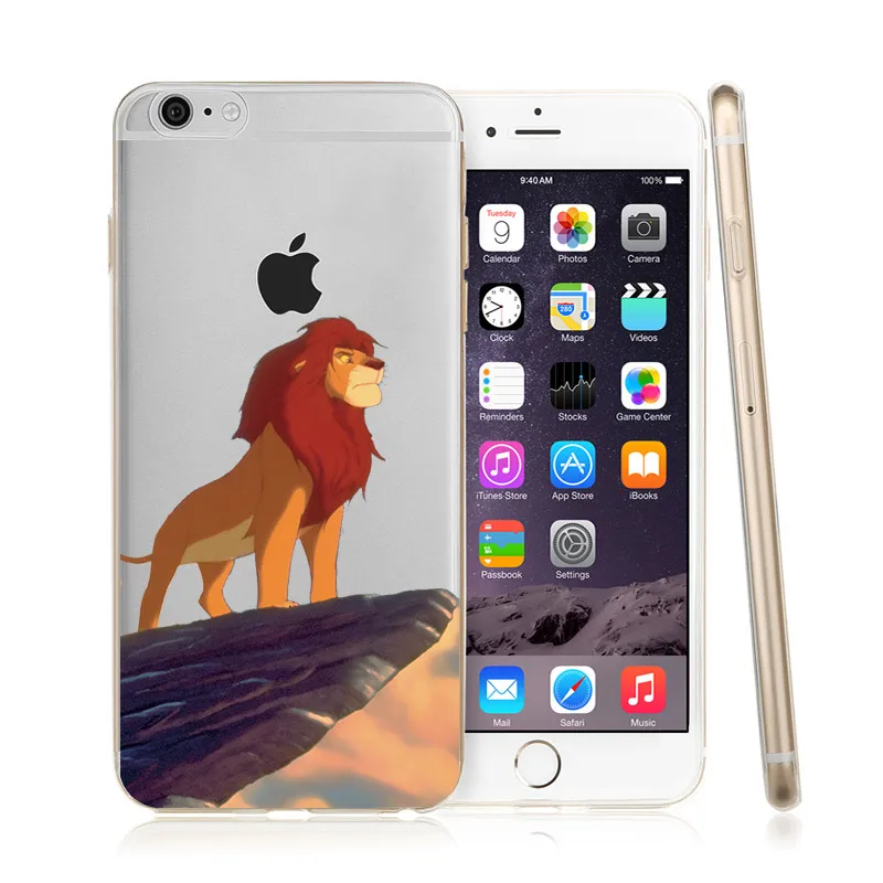 Мягкий ТПУ чехол с рисунком льва Кинга для iPhone 6 6S X XS Max Модный iphone 5 5S SE 7 8 Plus XR |