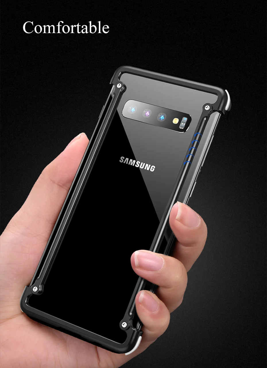 Роскошный металлический чехол Oatsbasf для samsung Galaxy S10 S10 Plus S10e, персональный металлический бампер, противоударный чехол