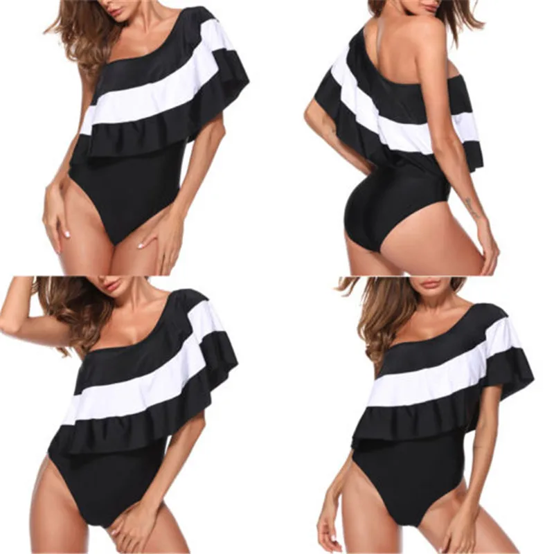 Women Lady Sexy One shoulder Sleeve Stitching Underwear Bra Lingerie Underwire | Спорт и развлечения