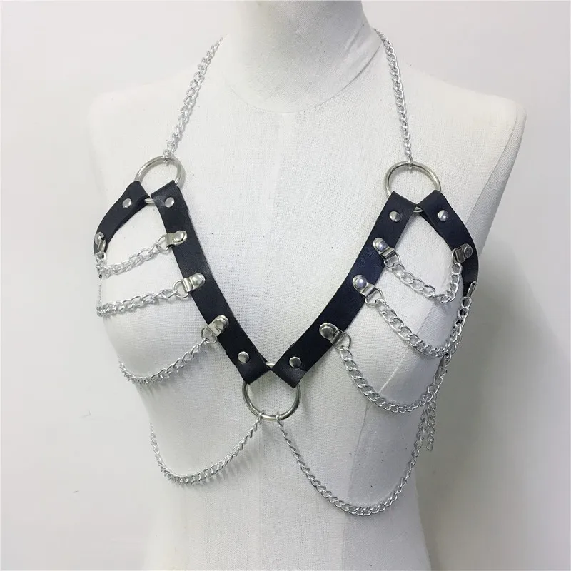 Модный комплект из двух предметов искусственной кожи Goth сексуальные