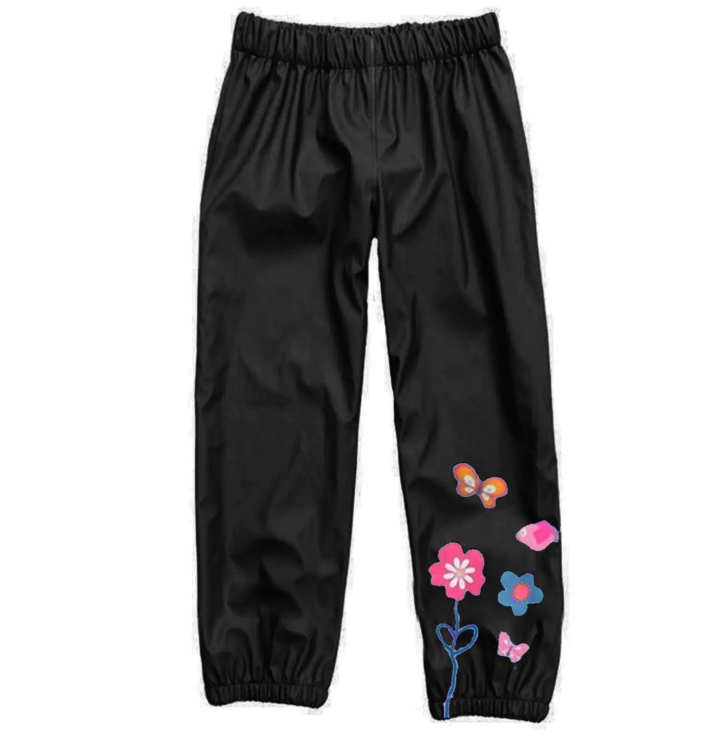 pants black Kocotree/осенне-зимняя куртка для девочек, ветровка, куртка для мальчиков, детский плащ, плащ, Детский водонепроницаемый костюм - Цвет: pants black