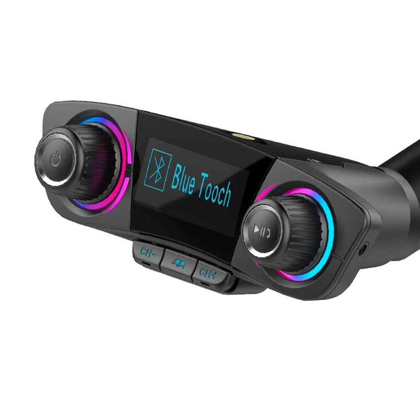 Audio Car MP3 Player Cigarette Lighter USB Modulator Bluetooth FM Transmitter Handsfree Display Charger Wireless Music | Автомобили и