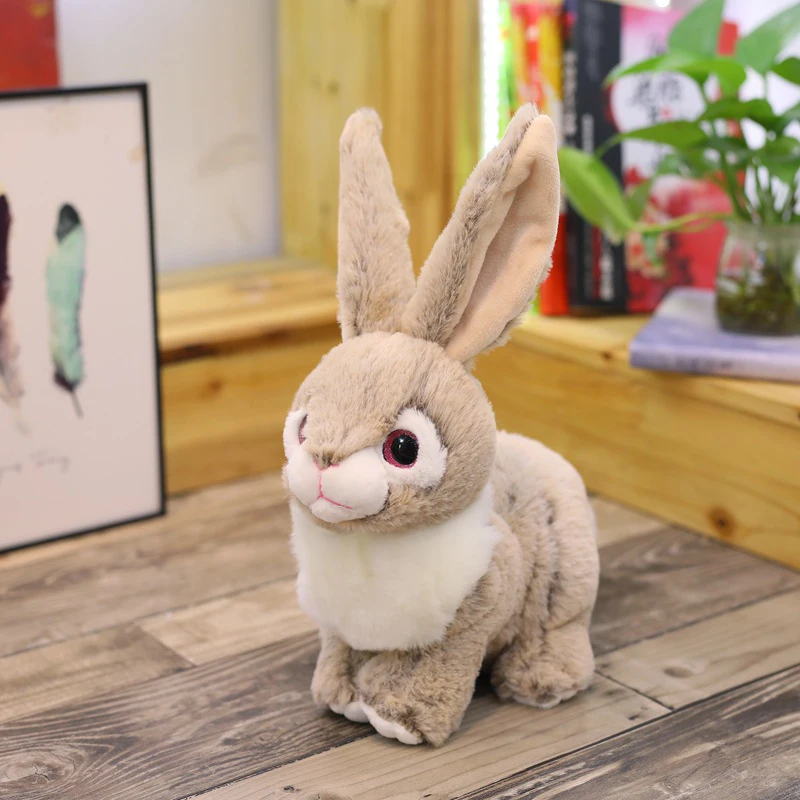 Дропшиппинг новое поступление Реалистичные peluches Супер Мягкий Кролик чучело Кролик плюшевая игрушка талисман плюшевая кукла для детей