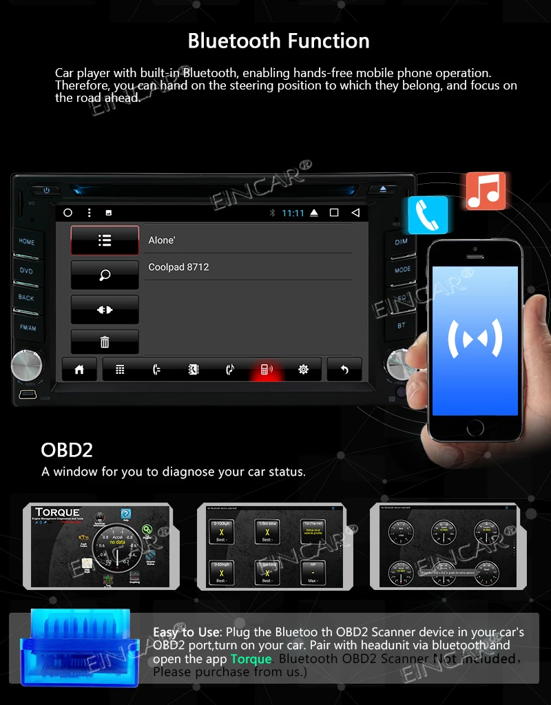 Автомобильный dvd плеер с навигацией Поддержка Mirror Link FM/AM радио Bluetooth рулевое