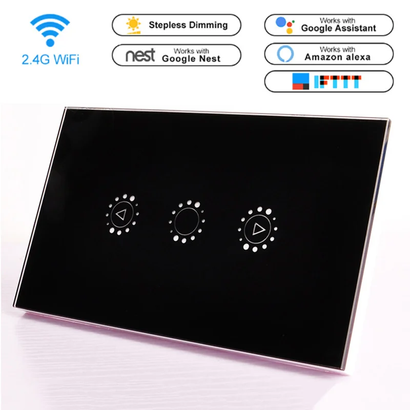Интеллектуальный сенсорный светильник светодиодный диммер 220 В/110 В Ewelink Wifi