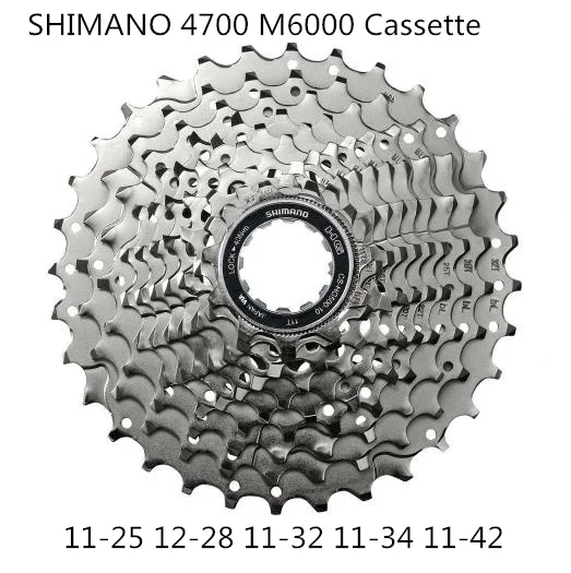 Shimano Tiagra 4700 M6000 CS-HG500 10 Скорость велосипед Горный Дорожный Кассетный Маховик 11-25 T