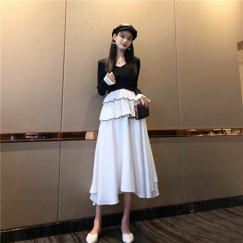 Robe femme модная брендовая дизайнерская женская одежда осенне-зимние платья женское