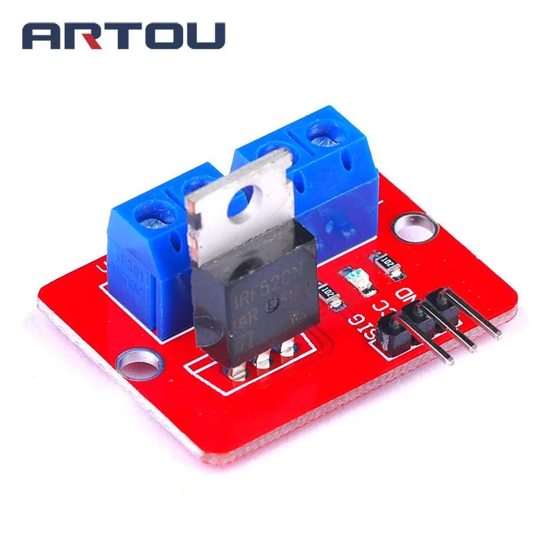 0-24 в топ Mosfet Кнопка IRF520 драйвер MOS модуль для Arduino MCU ARM Raspberry pi | Электронные