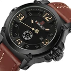 Часы NAVIFORCE Мужские кварцевые, водонепроницаемые, с кожаным ремешком
