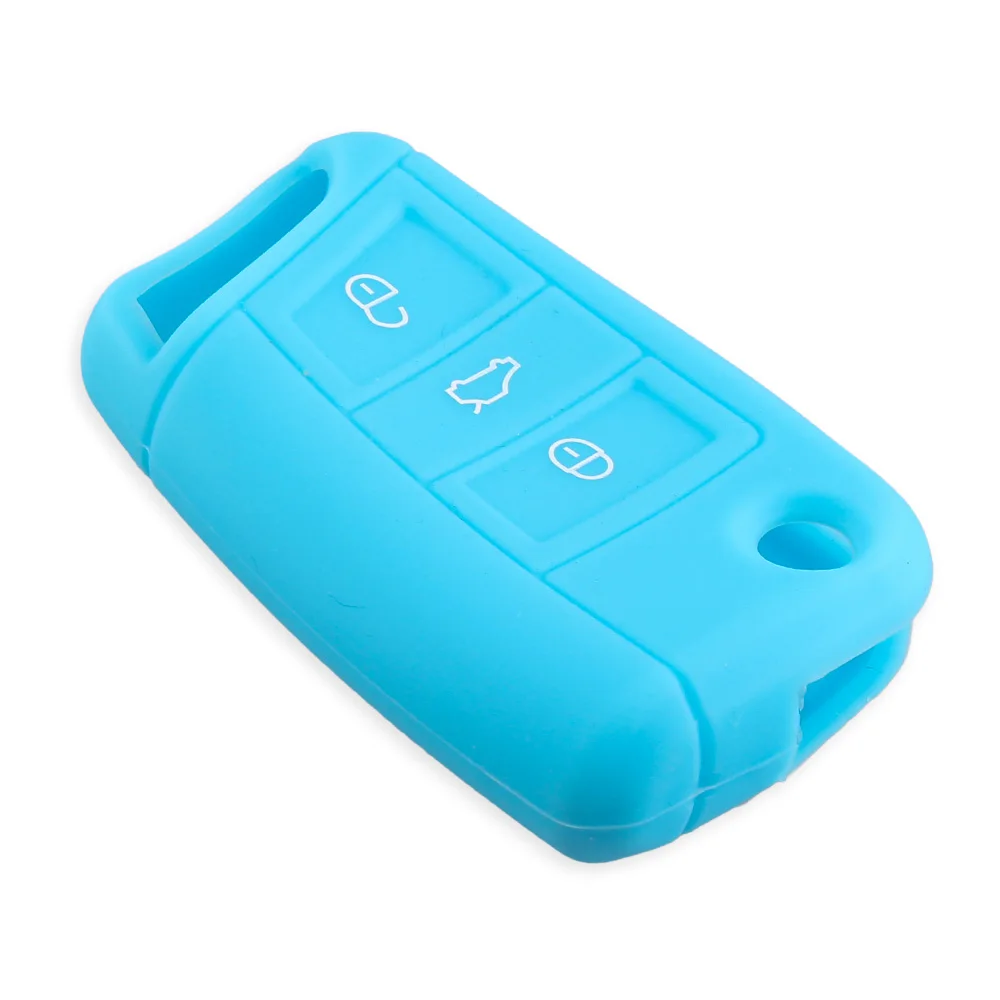 Силиконовый чехол для ключей DANDKEY 3 кнопки VW Volkswagen Polo Golf 7 Magotan Passat B8 Tiguan Skoda Octavia A7 Fob