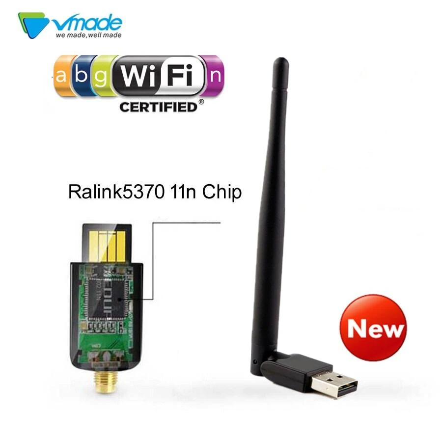 Мини-usb wifi адаптер ключ 2 дБ 150 Мбит/с Ralink 5370 wifi 802.11b беспроводная сетевая карта приемник n/g/b высокоскоростной ethernet USB LAN