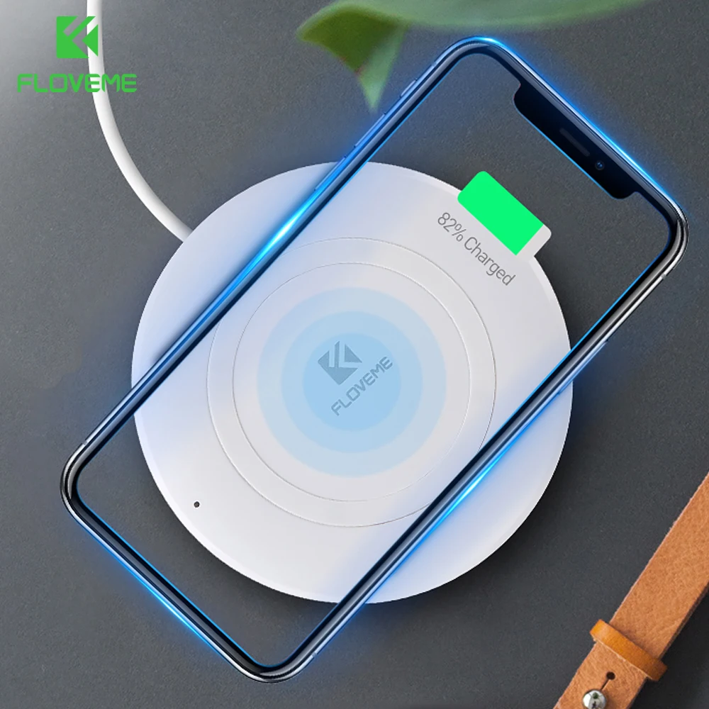 Floveme QI Беспроводной Зарядное устройство для iPhone X 8 Plus Samsung Galaxy S9 S8 S7 S6 края note 5