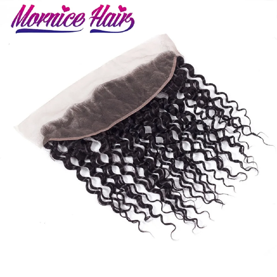Mongolian Water Wave Lace Frontal Free Part 13x4 Ear to With Baby Hair Natural Color Non Remy Extension Mornice | Шиньоны и парики
