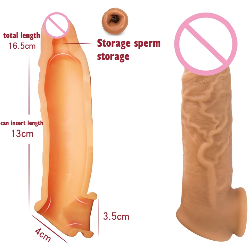 Презервативы для увеличения пениса Силиконовые презервативы интимные товары