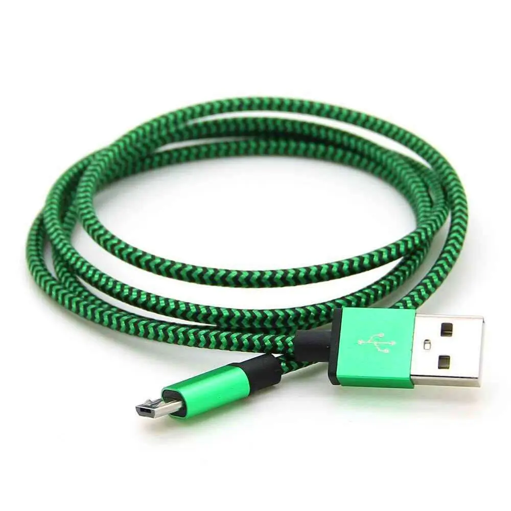 100 шт. 1 м 3 фута 2 6 футов 10 алюминиевая ткань micro 5pin 8pin USB Type C кабель для